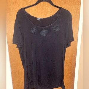 George Black Short Sleeve Relaxed Blouse